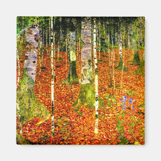 Gustav Klimt Birch Trees Magnet (Vorne)