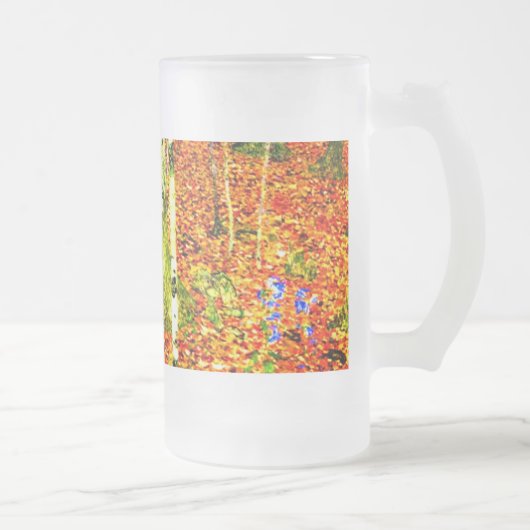 Gustav Klimt Birch Trees Mattglas Bierglas (Rechts)