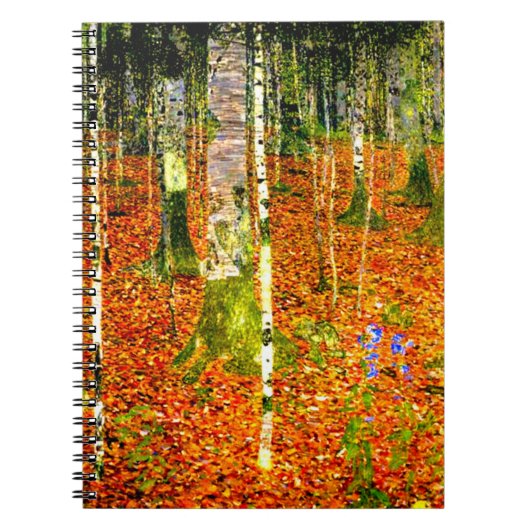Gustav Klimt Birch Trees Notizblock (Vorderseite)
