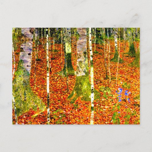 Gustav Klimt Birch Trees Postkarte (Vorderseite)
