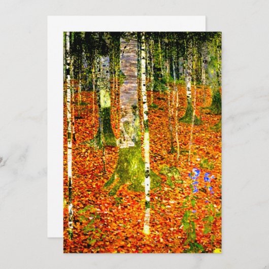 Gustav Klimt Birch Trees Save The Date (Vorne/Hinten)