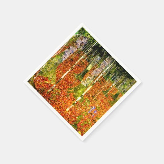 Gustav Klimt Birch Trees Serviette (Ecke)