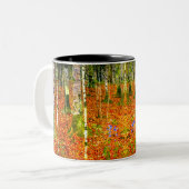Gustav Klimt Birch Trees Zweifarbige Tasse (Vorderseite Links)