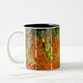 Gustav Klimt Birch Trees Zweifarbige Tasse (Links)