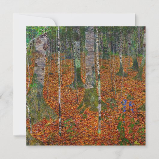 Gustav Klimt - Birch Wood Dankeskarte (Vorderseite)