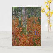 Gustav Klimt - Birch Wood Karte (Gelbe Blume)
