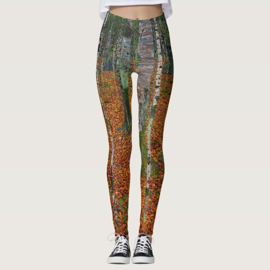 Gustav Klimt - Birch Wood Leggings (Vorderseite)
