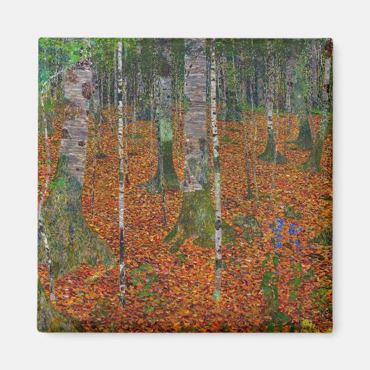 Gustav Klimt - Birch Wood Magnet (Vorne)