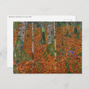Gustav Klimt - Birch Wood Postkarte
