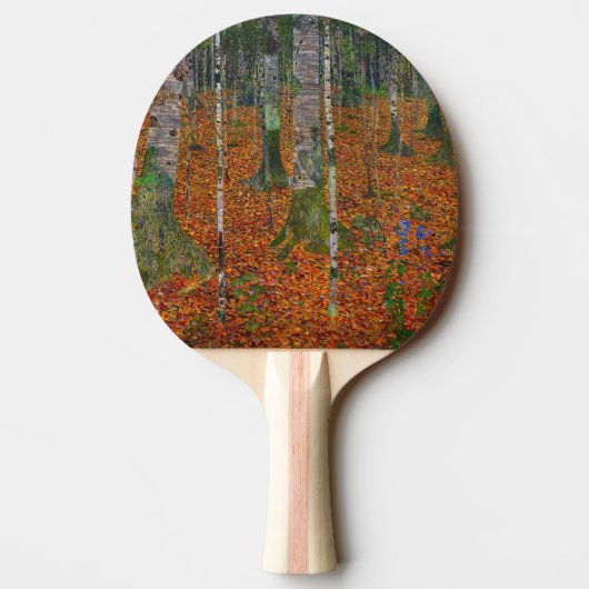 Gustav Klimt - Birch Wood Tischtennis Schläger (Rückseite)