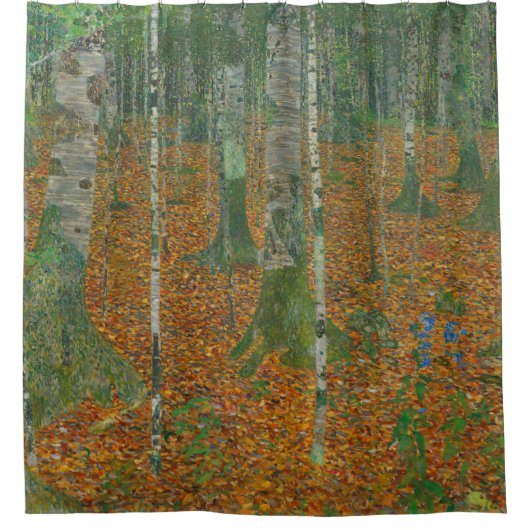 Gustav Klimt - Birchwald Kunst Duschvorhang (Vorderseite)