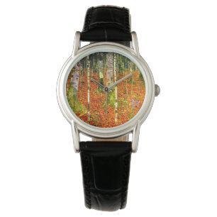 Gustav Klimt Birkenbäume Armbanduhr