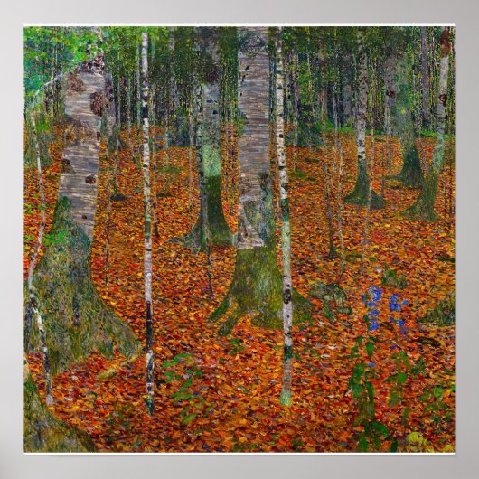 Gustav Klimt - Birkenwald Poster (Vorne)