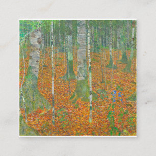 Gustav Klimt - Birkenwald Quadratische Visitenkarte