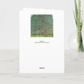 Gustav Klimt - Birnbaum Karte (Rückseite)