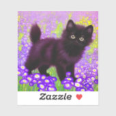 Gustav Klimt Black Kitten Aufkleber (Blatt)