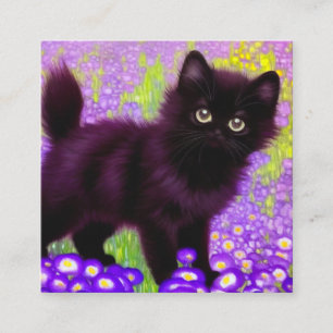 Gustav Klimt Black Kitten Begleitkarte