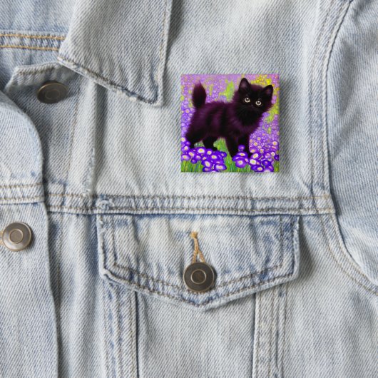 Gustav Klimt Black Kitten Button (Beispiel)