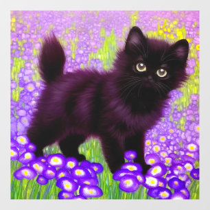 Gustav Klimt Black Kitten Fensteraufkleber