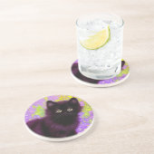 Gustav Klimt Black Kitten Getränkeuntersetzer (Seite)