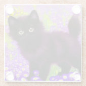 Gustav Klimt Black Kitten Glasuntersetzer (Rückseite)