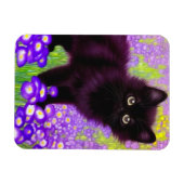 Gustav Klimt Black Kitten Magnet (Horizontal)