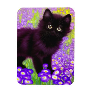 Gustav Klimt Black Kitten Magnet