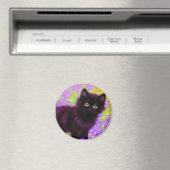 Gustav Klimt Black Kitten Magnet (In Situ (Geschirrspüler))