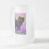 Gustav Klimt Black Kitten Mattglas Bierglas (Vorderseite Links)