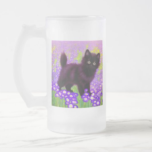 Gustav Klimt Black Kitten Mattglas Bierglas (Links)