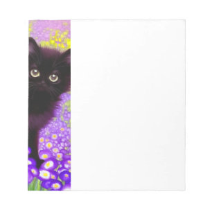 Gustav Klimt Black Kitten Notizblock