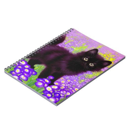 Gustav Klimt Black Kitten Notizblock (Linke Seite)