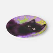 Gustav Klimt Black Kitten Pappteller (Schrägansicht)