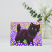 Gustav Klimt Black Kitten Postkarte (Stehend Vorderseite)
