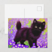 Gustav Klimt Black Kitten Postkarte (Vorne/Hinten)