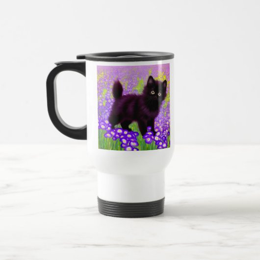 Gustav Klimt Black Kitten Reisebecher (Links)