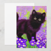 Gustav Klimt Black Kitten Save The Date (Vorne/Hinten)