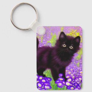 Gustav Klimt Black Kitten Schlüsselanhänger