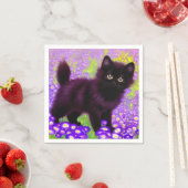 Gustav Klimt Black Kitten Serviette (Beispiel)