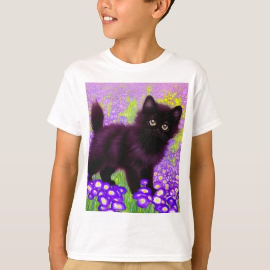 Gustav Klimt Black Kitten T-Shirt (Vorderseite)