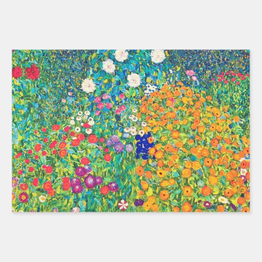 Gustav Klimt, Blume und Blüten Geschenkpapier Set (Vorderseite 3)