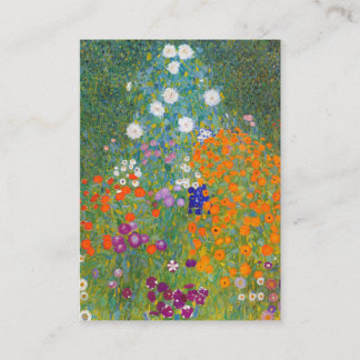 Gustav Klimt: Blumen-Garten Visitenkarte