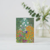 Gustav Klimt: Blumen-Garten Visitenkarte (Stehend Vorderseite)