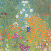 Gustav Klimt - Blumengarten Aufkleber (Vorderseite)
