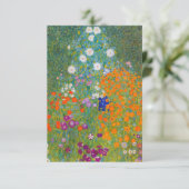 Gustav Klimt - Blumengarten Dankeskarte (Stehend Vorderseite)
