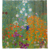 Gustav Klimt - Blumengarten Duschvorhang (Vorderseite)