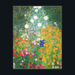 Gustav Klimt Blumengarten Einladung<br><div class="desc">Einladungen des Gustav Klimt Blumengartens. Ölmalerei auf Leinwand aus dem Jahr 1907. Der Blumengarten, der während seiner goldenen Phase fertig gestellt wurde, ist eines der bekanntesten Landschaftsgemälde von Klimt. Die Sommerfarben brachen in diesem Werk mit einer schönen Mischung aus orangefarbenen, roten, lila, blauen, rosa und weißen Blüten aus. Ein großartiges...</div>