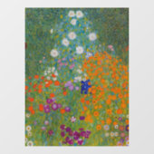 Gustav Klimt - Blumengarten Fensteraufkleber (Blatt)