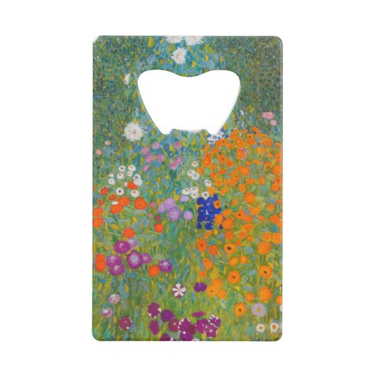 Gustav Klimt - Blumengarten Geldbeutel Flaschenöffner (Vorderseite)
