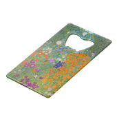 Gustav Klimt - Blumengarten Geldbeutel Flaschenöffner (Rückseite Schrägansicht)